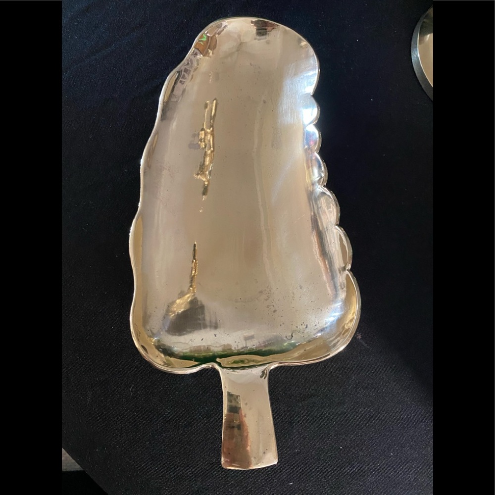 Brass Leaf Tray, Trinket, Jewelry Dish